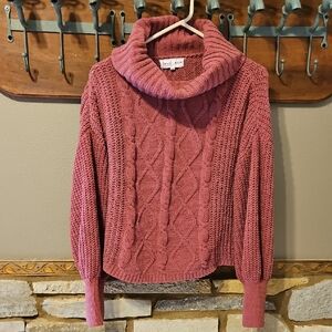 Hazel Moon Soft Cowl Neck Shoryer Style Sweater Size Medium